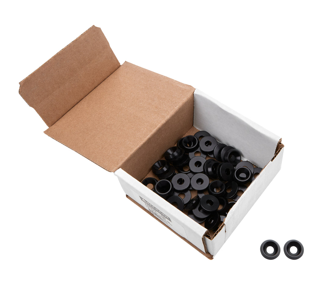 Allstar Countersunk Washer 0.25" ID 0.75" OD 0.188" Thick Aluminum Black Anodized Set of 50 ALL18659-50