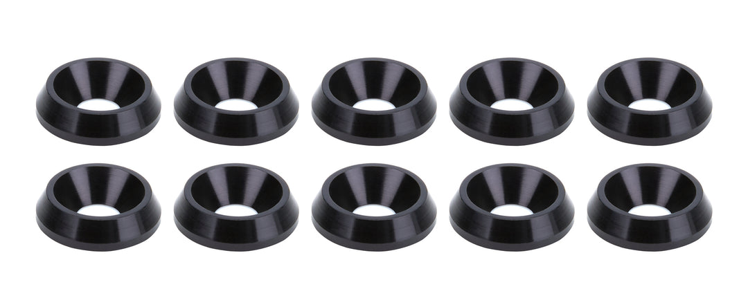 Allstar Countersunk Washer 0.25" ID 0.75" OD 0.188" Thick Aluminum Black Anodized Set of 10 ALL18659