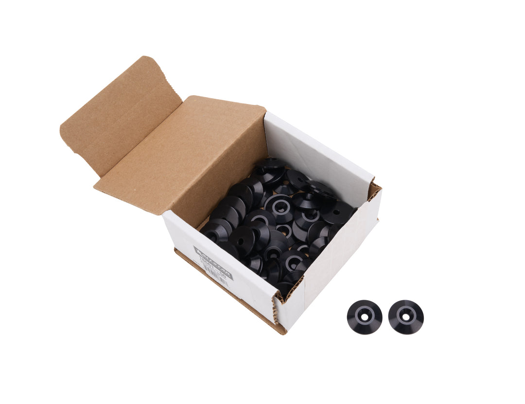Allstar Countersunk Washer Number 10 Hole 1" OD 0.188" Thick Aluminum Black Set of 50 ALL18661-50