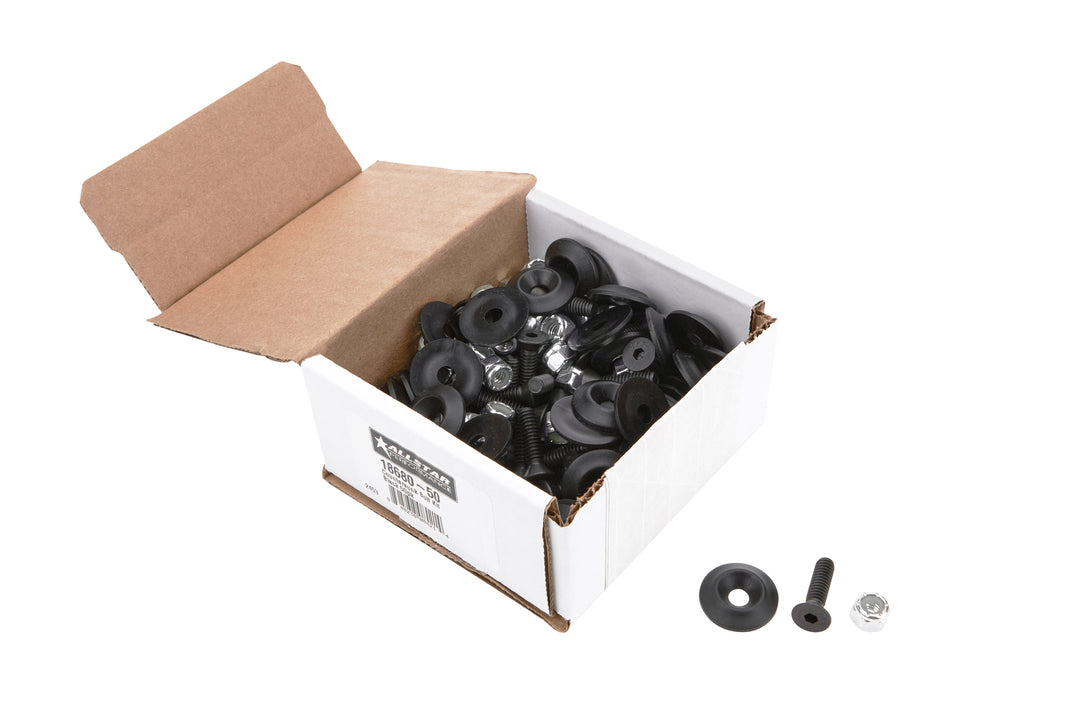 Allstar Body Bolt Kit 1/4"-20 Thread 1" Allen Head Bolts / Countersunk Washers Set of 50 ALL18680-50