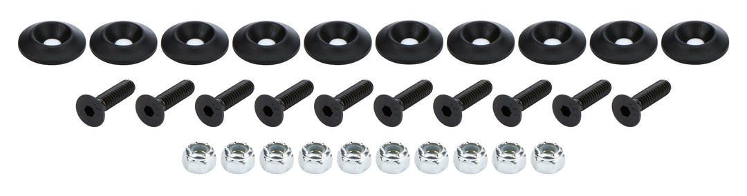 Allstar Body Bolt Kit 1/4"-20 Thread 1" Allen Head Bolts / Countersunk Washers / Lock Set of 10 ALL18680