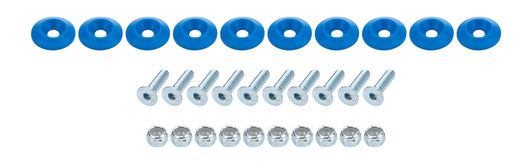 Allstar Body Bolt Kit 1/4"-20 Thread 1" Allen Head Bolts / Countersunk Washers / Lock Set of 10 ALL18683