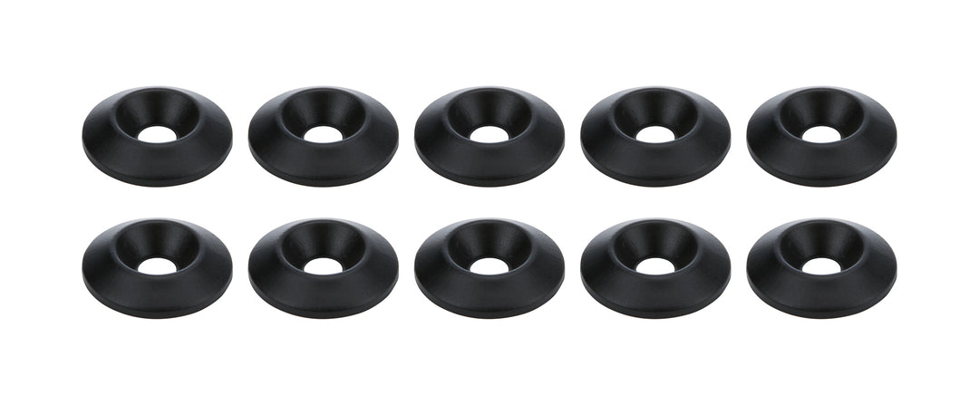 Allstar Body Bolt Washer Countersunk 0.25" ID 1" OD 0.188" Thick Plastic Black Set of 10 ALL18690