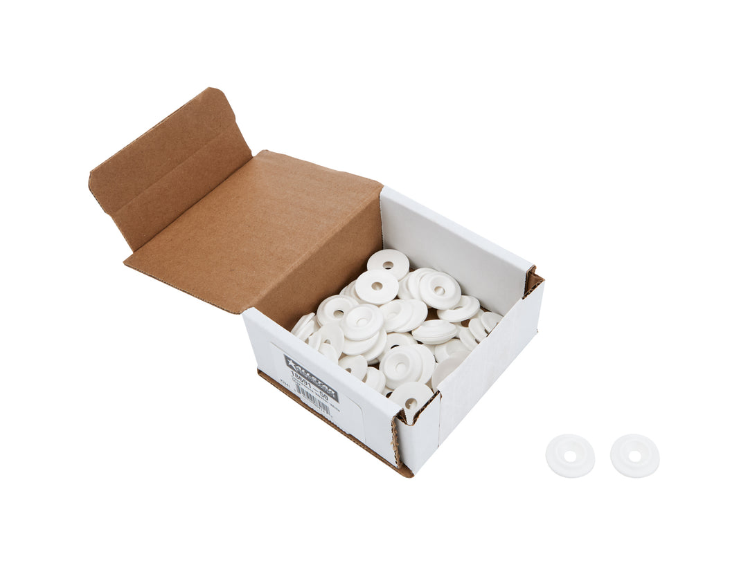 Allstar Body Bolt Washer Countersunk 0.25" ID 1" OD 0.188" Thick Plastic White Set of 50 ALL18691-50