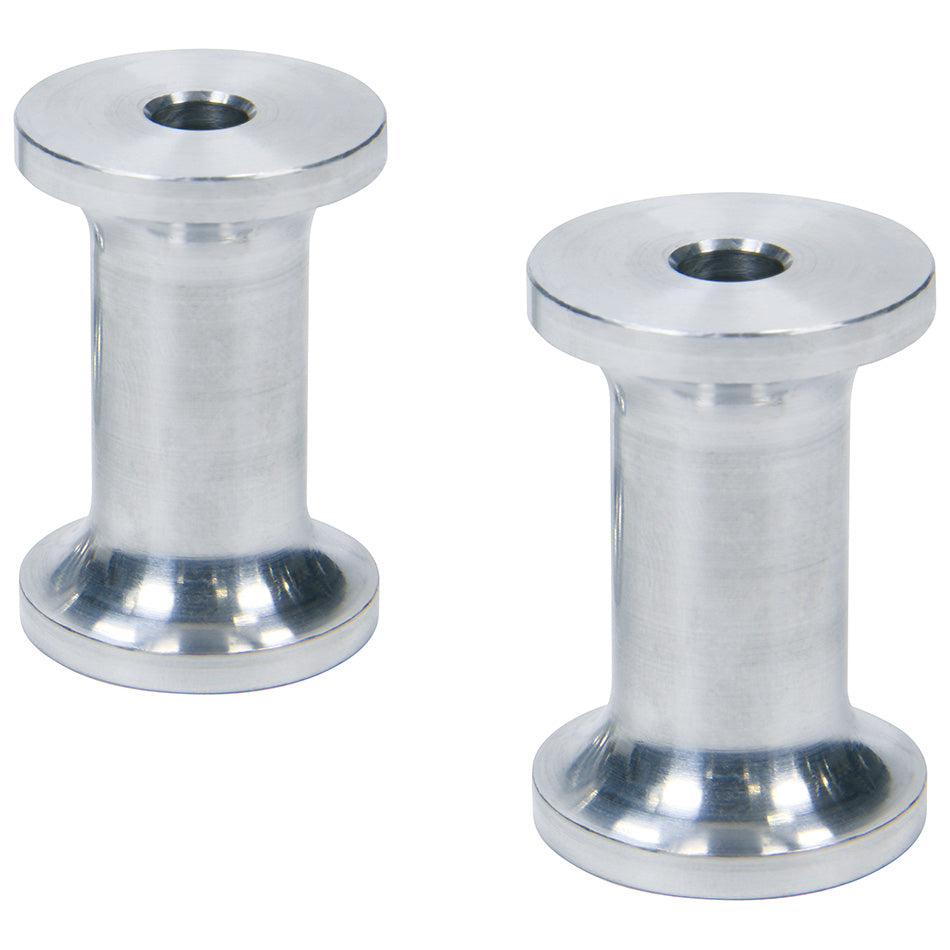 Allstar Hourglass Spacer 0.25" ID 1.5" Thick Aluminum Natural Universal Pair ALL18806
