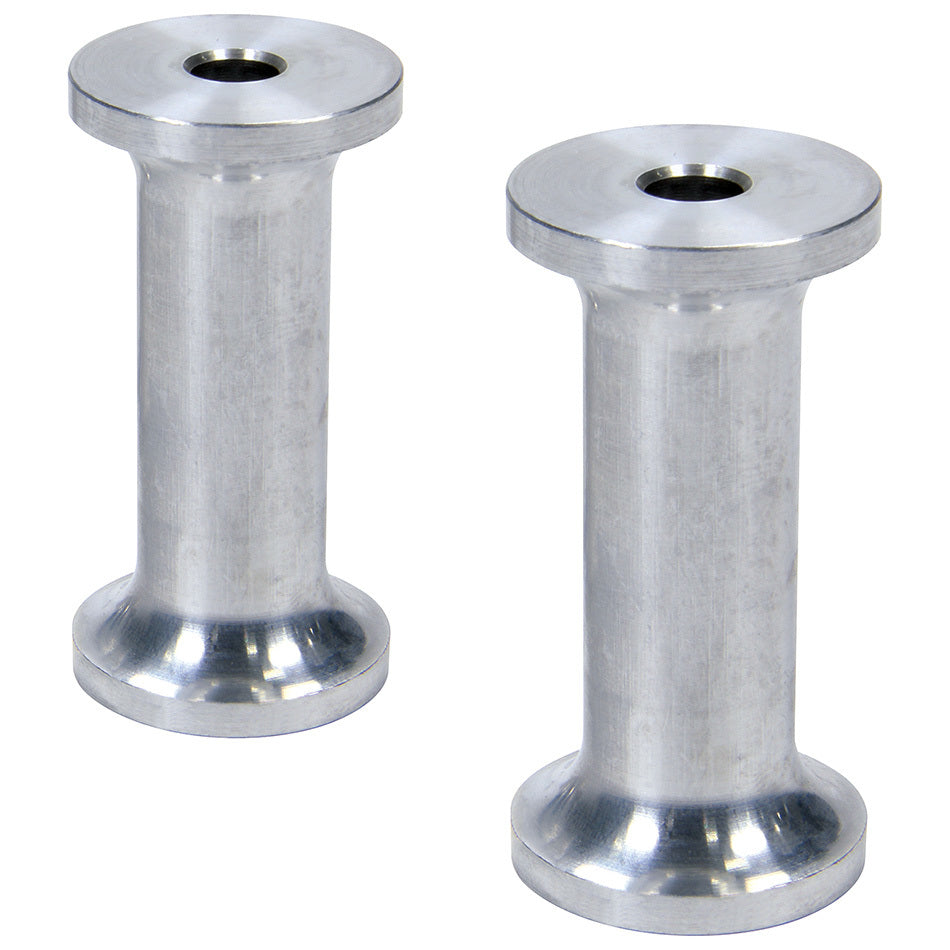 Allstar Hourglass Spacer 0.25" ID 2" Thick Aluminum Natural Universal Pair ALL18808