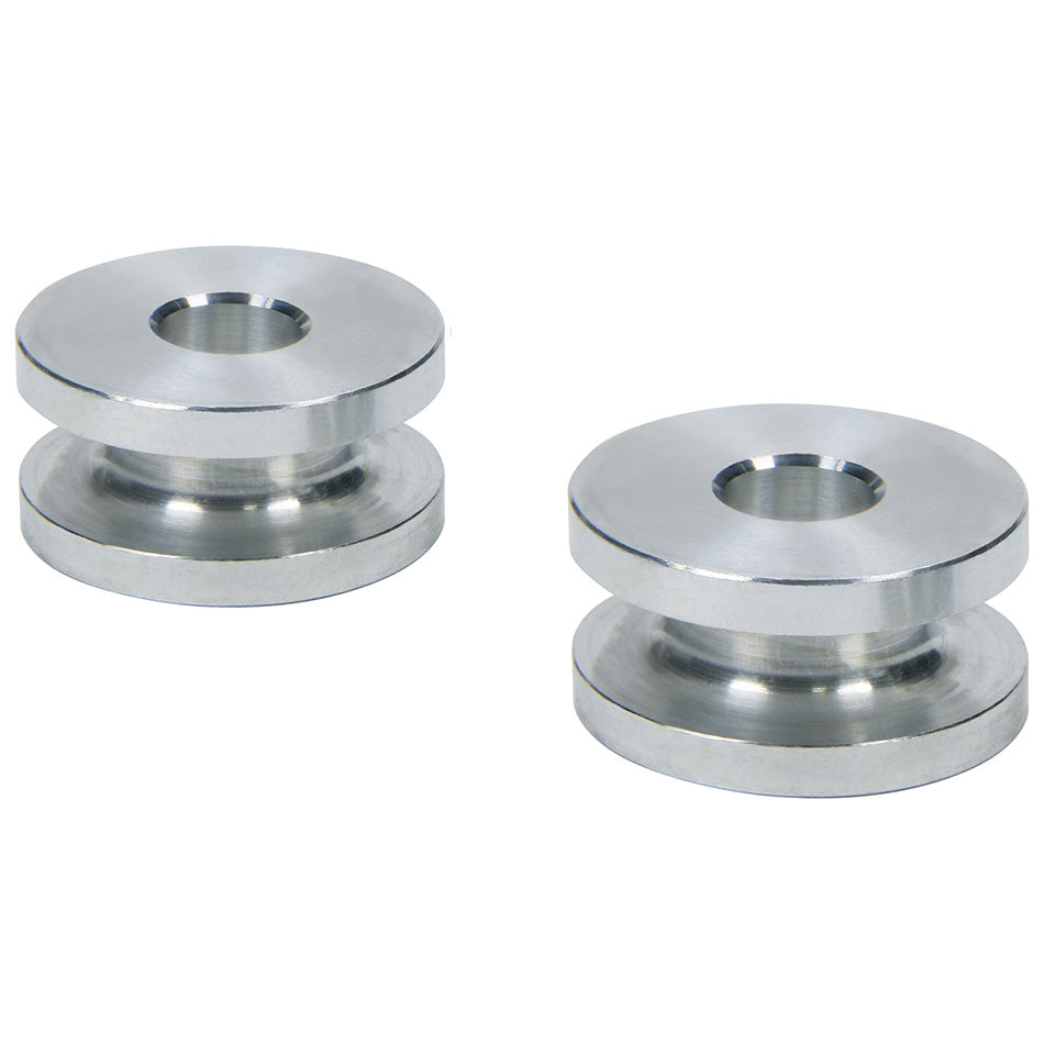 Allstar Hourglass Spacer 0.313" ID 0.5" Thick Aluminum Natural Universal Pair ALL18812