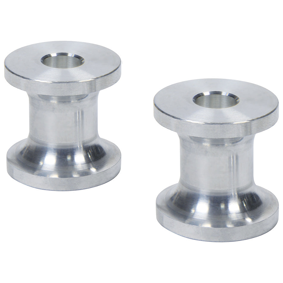 Allstar Hourglass Spacer 0.313" ID 1" Thick Aluminum Natural Universal Pair ALL18814