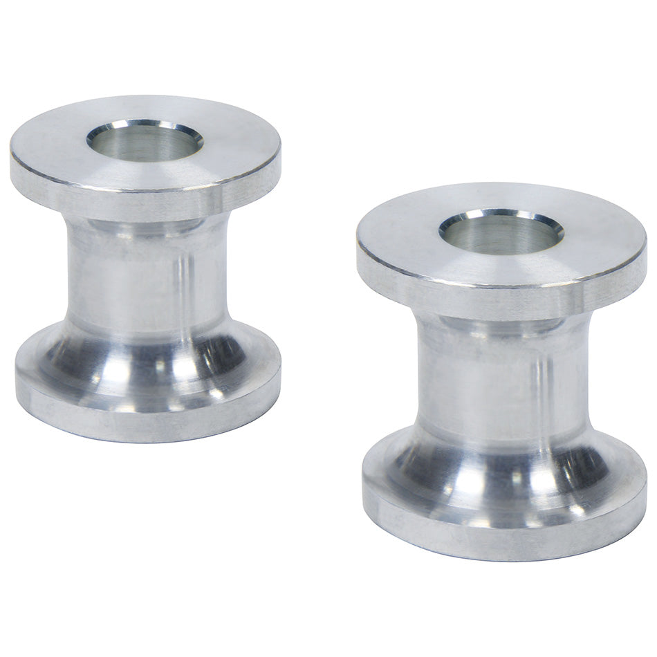 Allstar Hourglass Spacer 0.375" ID 1" Thick Aluminum Natural Universal Pair ALL18824