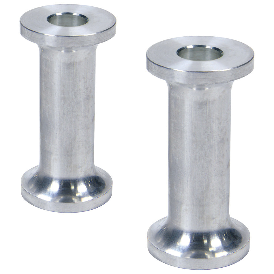 Allstar Hourglass Spacer 0.375" ID 2" Thick Aluminum Natural Universal Pair ALL18828