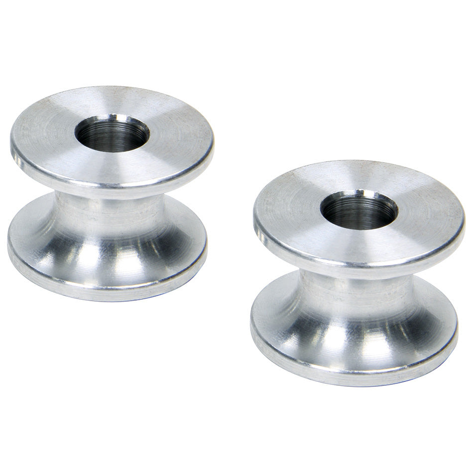 Allstar Hourglass Spacer 0.5" ID 1" Thick Aluminum Natural Universal Pair ALL18834