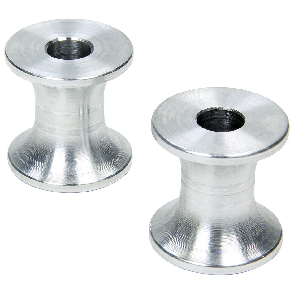 Allstar Hourglass Spacer 0.5" ID 1.5" Thick Aluminum Natural Universal Pair ALL18836