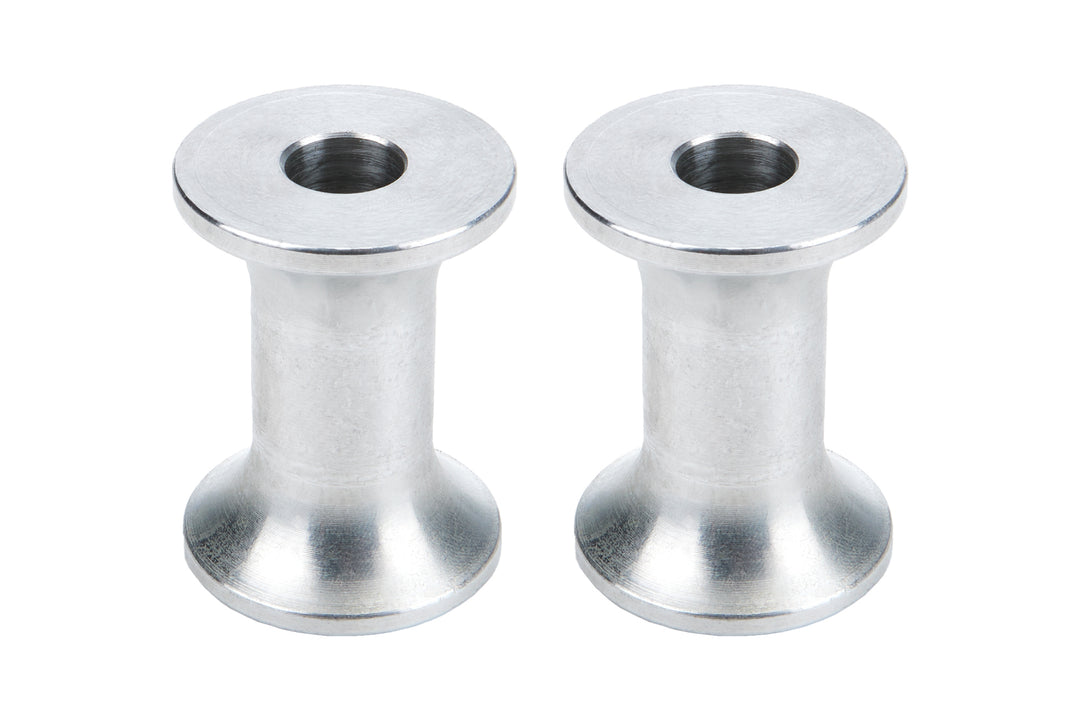 Allstar Hourglass Spacer 0.5" ID 2" Thick Aluminum Natural Universal Pair ALL18838