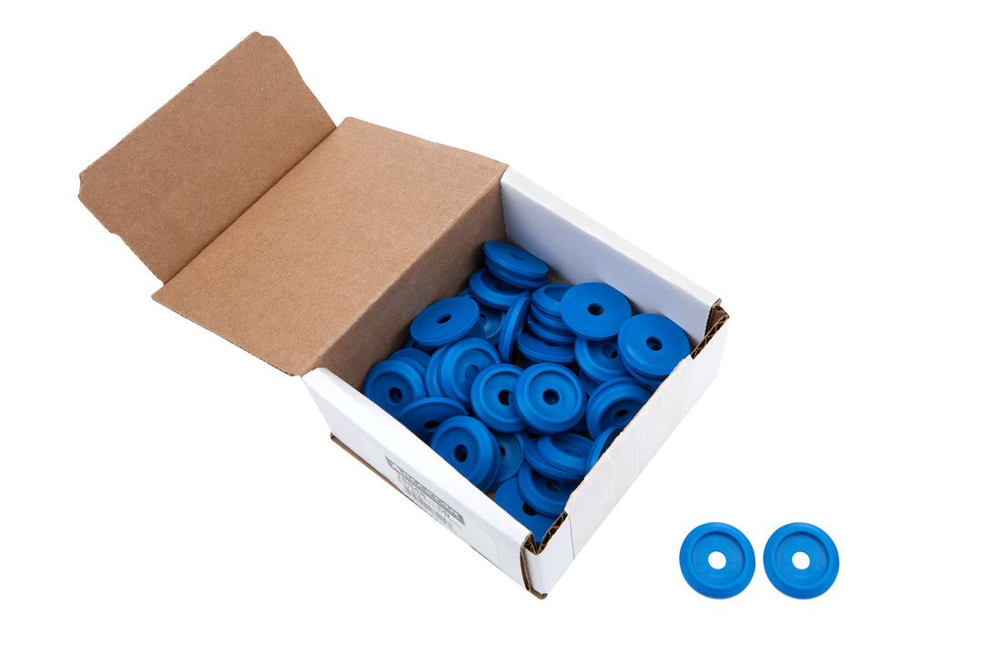 Allstar Body Bolt Washer Countersunk 0.25" ID 1.25" OD 0.125" Thick Plastic Blue Set of 50 ALL18848-50