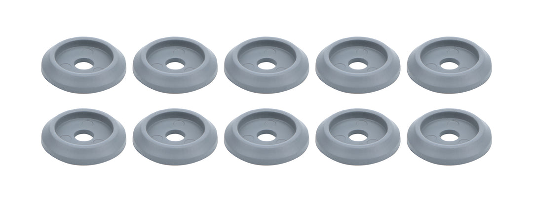 Allstar Body Bolt Washer Countersunk 0.25" ID 1.25" OD 0.125" Thick Plastic Silver Set of 10 ALL18850