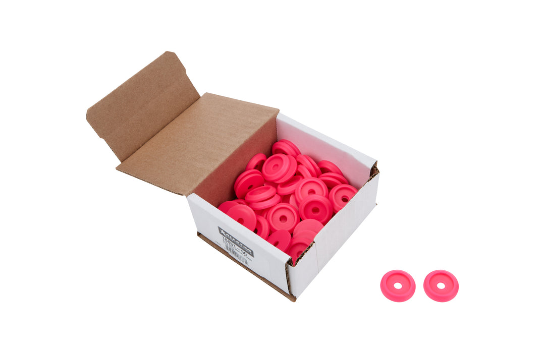 Allstar Body Bolt Washer Countersunk 0.25" ID 1.25" OD 0.125" Thick Plastic Pink Set of 50 ALL18851-50