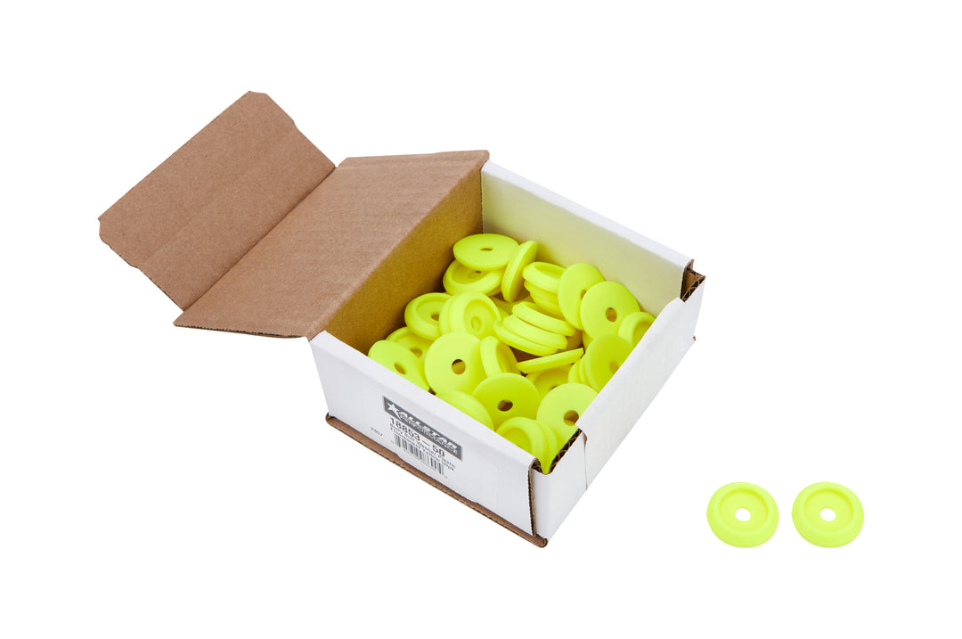 Allstar Body Bolt Washer Countersunk 0.25" ID 1.25" OD 0.125" Thick Plastic Neon Set of 50 ALL18853-50