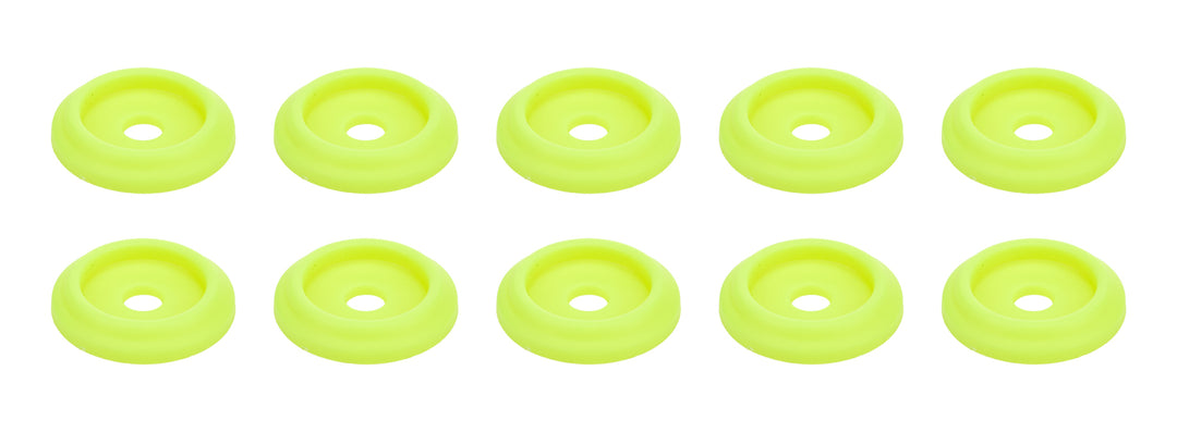 Allstar Body Bolt Washer Countersunk 0.25" ID 1.25" OD 0.125" Thick Plastic Neon Set of 10 ALL18853