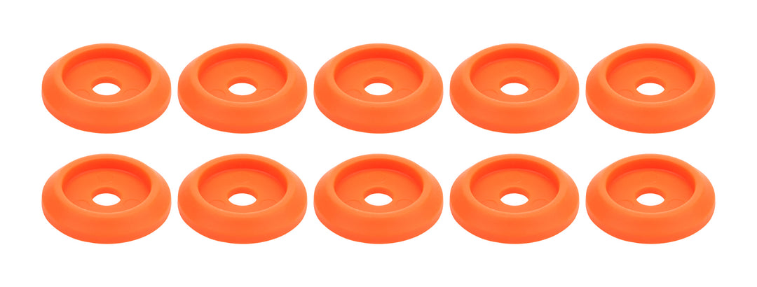 Allstar Body Bolt Washer Countersunk 0.25" ID 1.25" OD 0.125" Thick Plastic Neon Set of 10 ALL18854