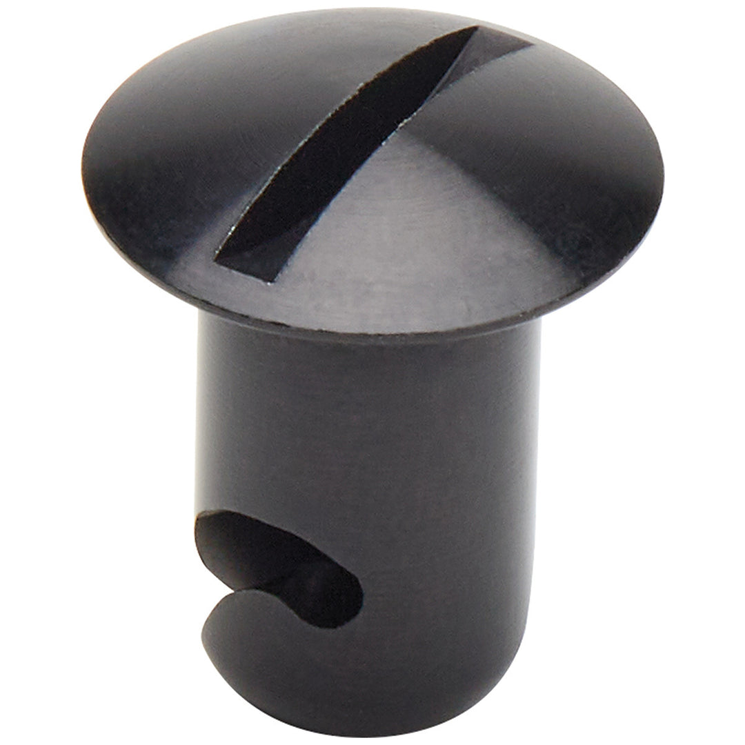 Allstar Quick Turn Fastener Oval Head Slotted 1/4 x 0.400" Body Steel Black Paint Set of 10 ALL19224