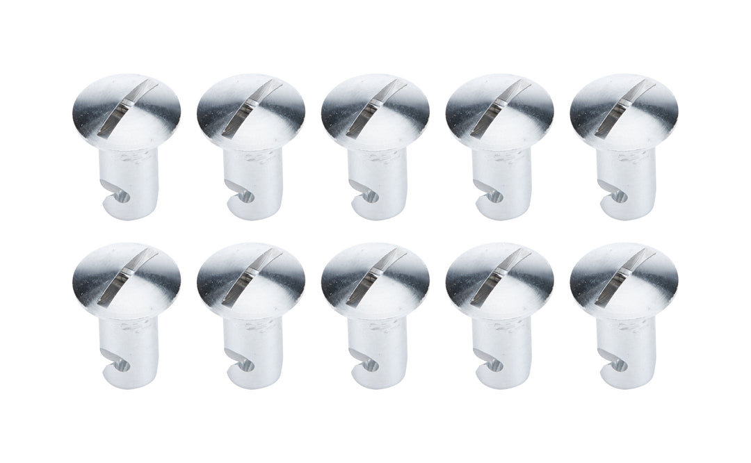 Allstar Quick Turn Fastener Oval Head Slotted 7/16 x 0.750" Body Aluminum Clear Set of 10 ALL19274