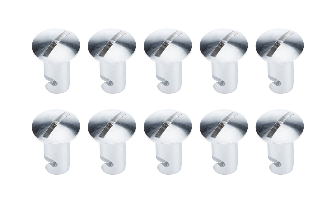 Allstar Quick Turn Fastener Oval Head Slotted 5/16 x 0.500" Body Aluminum Clear Set of 10 ALL19276