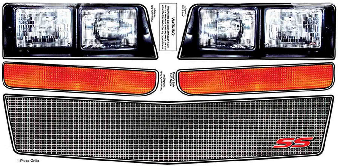Allstar Graphics Mesh Grille Nose Laminated Protective Coating Chevy Monte Carlo 1983-88 Kit ALL23038