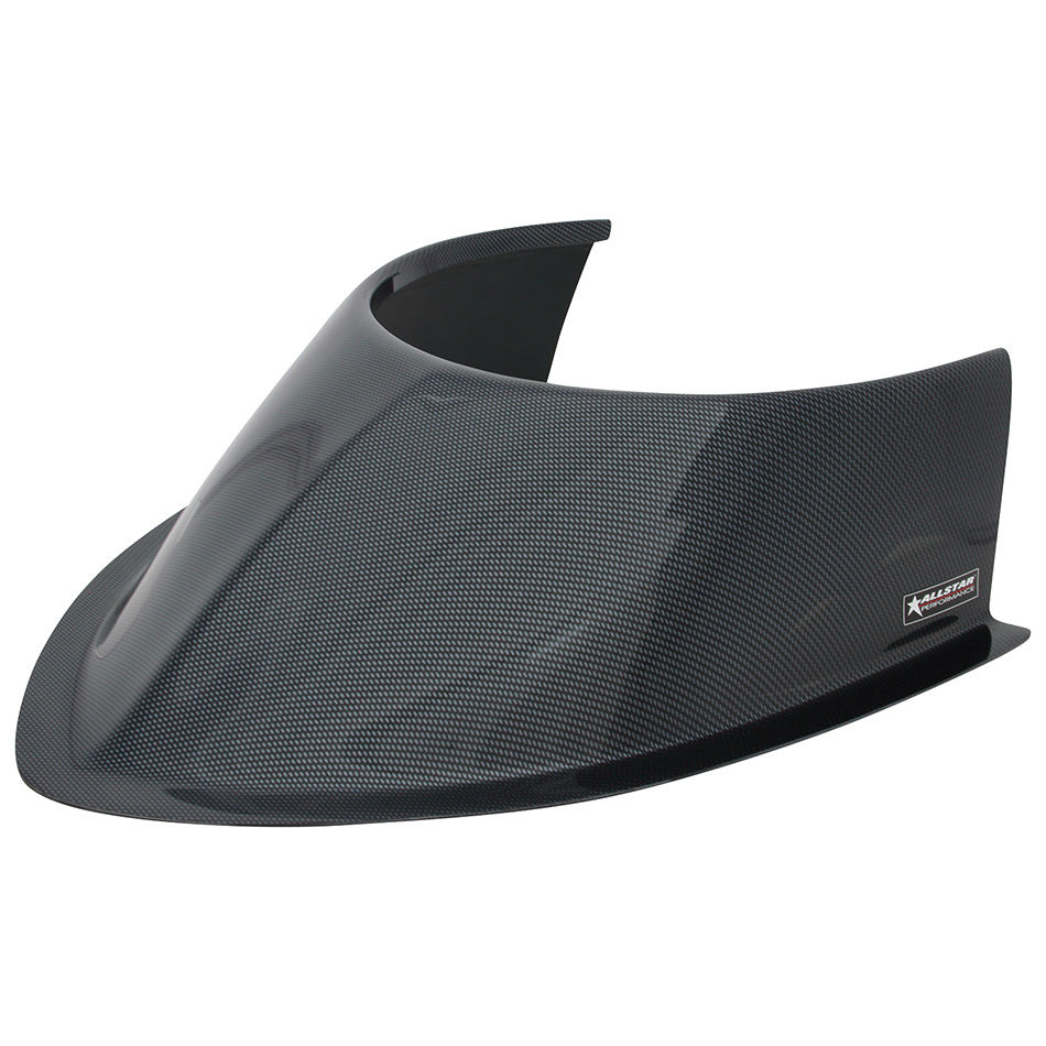Allstar Hood Scoop 5.5" Height Tapered Front Offset Sides Plastic Carbon Fiber Look ALL23248