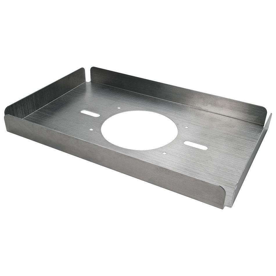 Allstar Scoop Tray 2" Tall 21.5" 13.375" Wide Flat Aluminum Natural Dominator Flange ALL23267