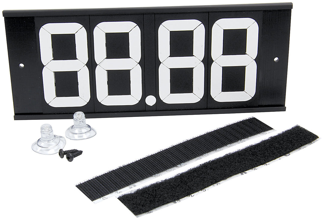 Allstar Dial-In Board 3" Tall Letters 4 Digit Suction Cups / Hook and Loop Included Plastic ALL23293