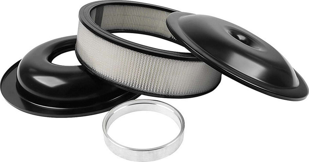 Allstar Air Cleaner Assembly Lightweight 14" Round 4" Paper Element 5-1/8" Carb Flange Kit ALL25915