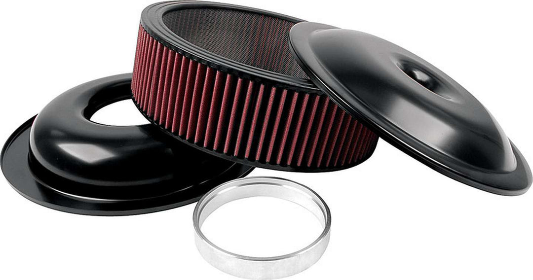 Allstar Air Cleaner Assembly Lightweight 14" Round 4" Washable Element 5-1/8" Carb Flange Kit ALL25923