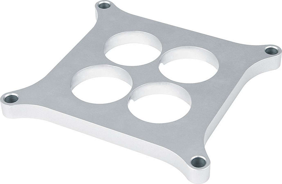 Allstar Carburetor Shear Plate 0.5" Thick 4 Hole 1.75" Bores Square Bore Aluminum Natural ALL25970