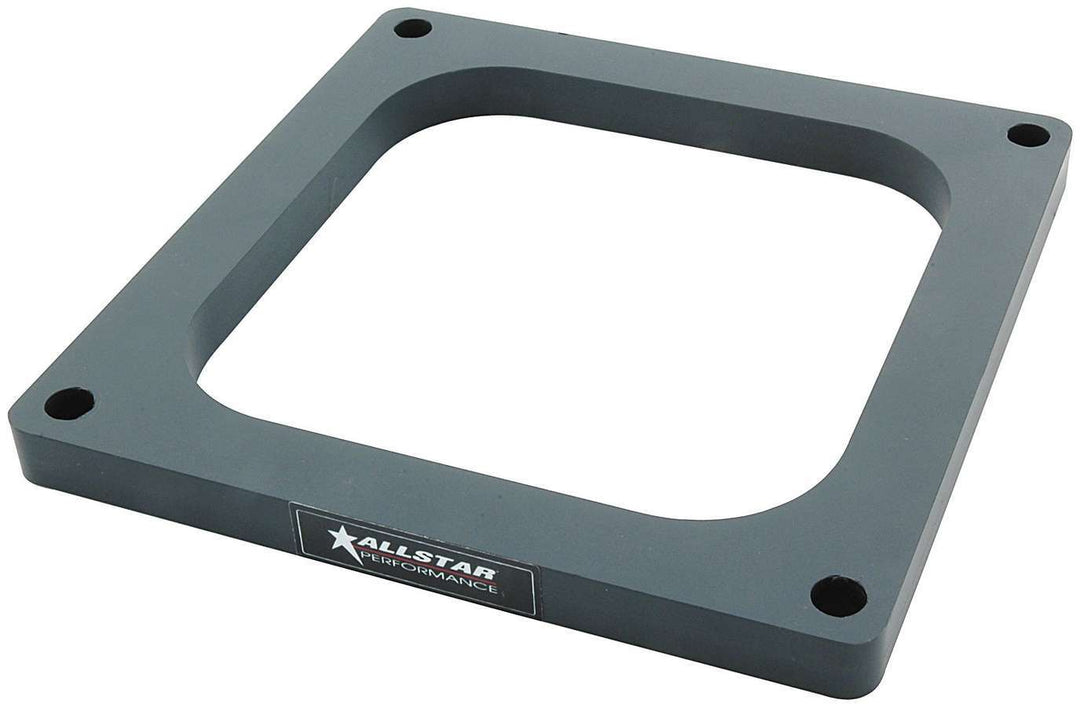 Allstar Carburetor Spacer Drag Hi-Flow 0.5" Thick Open Dominator Flange Plastic Gray ALL25990