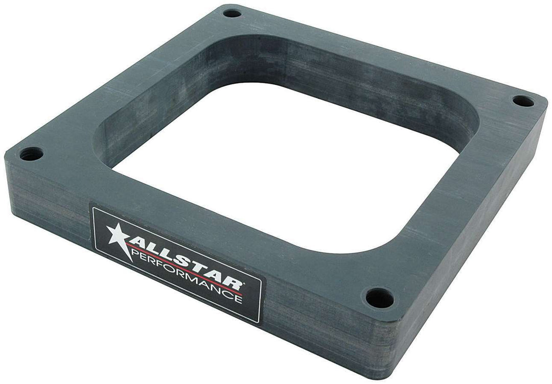 Allstar Carburetor Spacer Drag Hi-Flow 1" Thick Open Dominator Flange Plastic Gray ALL25991