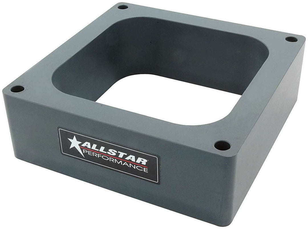 Allstar Carburetor Spacer Drag Hi-Flow 2" Thick Open Dominator Flange Plastic Gray ALL25992