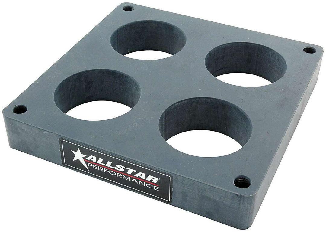 Allstar Carburetor Spacer Drag Hi-Flow 1" Thick 4 Hole Dominator Flange 2" Bore Diameter Plastic ALL25994