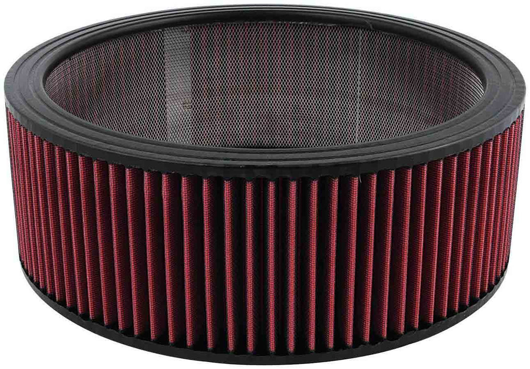 Allstar Air Filter Element Round 14" Diameter 5" Tall Wire Mesh Included Reusable Cotton Red ALL26004