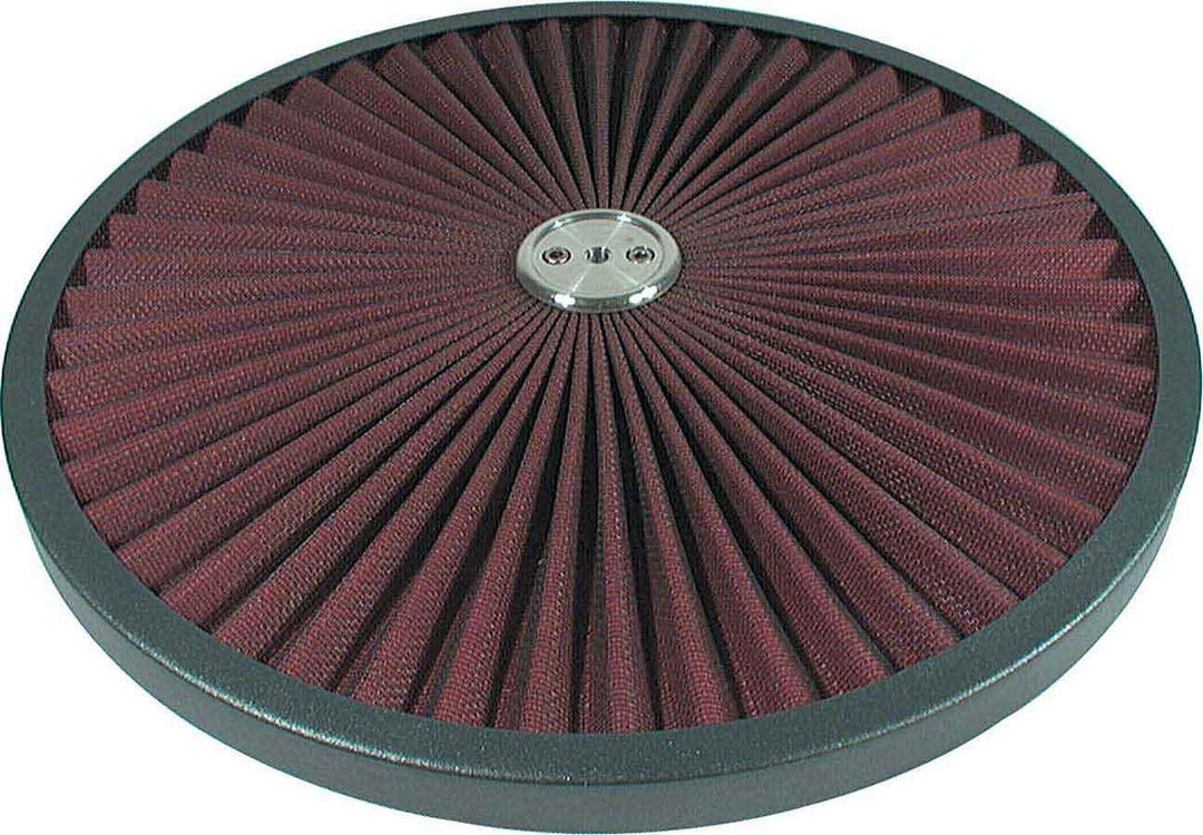 Allstar Air Cleaner Lid 14" Round Filtered Red Filter Steel Black Paint ALL26010