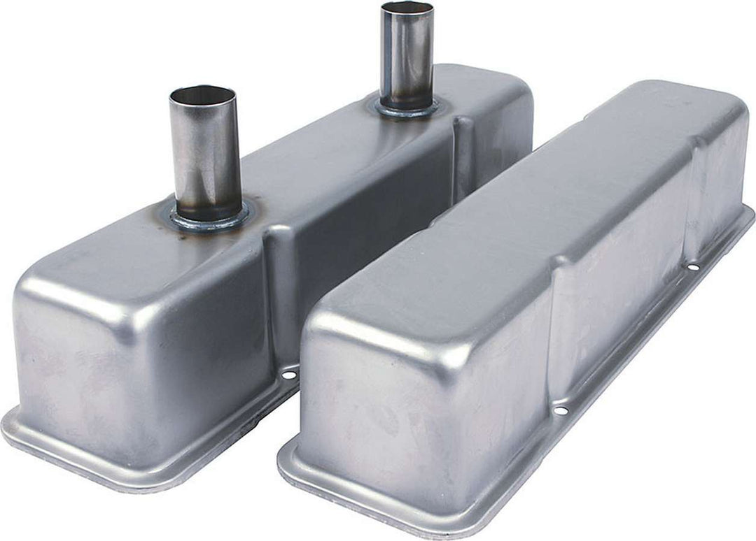 Allstar Valve Cover Tall Breather Tubes Steel Natural Small Block Chevy Pair ALL26143