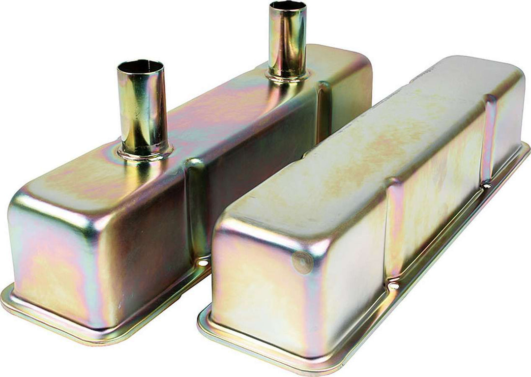 Allstar Valve Cover Tall Breather Tubes Steel Zinc Oxide Small Block Chevy Pair ALL26145