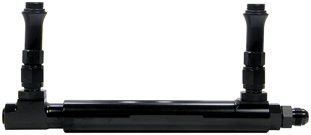 Allstar Fuel Log Adjustable 8 AN Male Inlet Dual 3/4"-16 Male Outlet 3/8" NPT Port Aluminum ALL26151