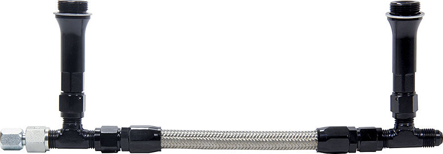 Allstar Carburetor Fuel Line 6 AN Male Inlet Dual 7/8"-20 Male Outlets Braided Stainless Kit ALL26164