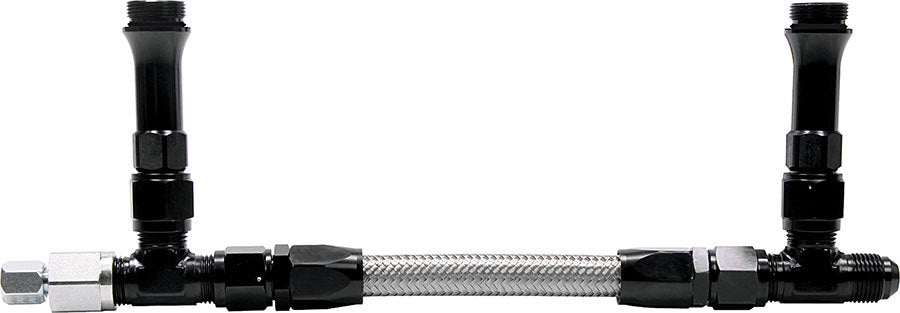 Allstar Carburetor Fuel Line 8 AN Male Inlet Dual 3/4"-16 O-Ring Male Outlets Braided Kit ALL26165