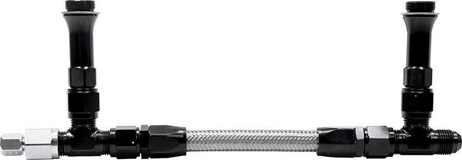 Allstar Carburetor Fuel Line 8 AN Male Inlet Dual 7/8"-20 Male Outlets Braided Stainless Kit ALL26166