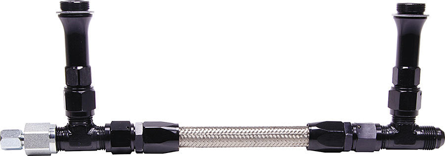 Allstar Carburetor Fuel Line 8 AN Male Inlet Dual 7/8"-20 Male Outlets Braided Stainless Kit ALL26169