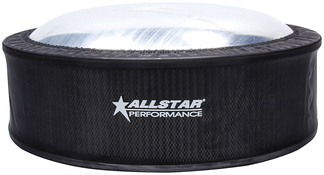 Allstar Air Filter Wrap Round 14" Diameter 4" Tall Allstar Logo Polyester Black ALL26221