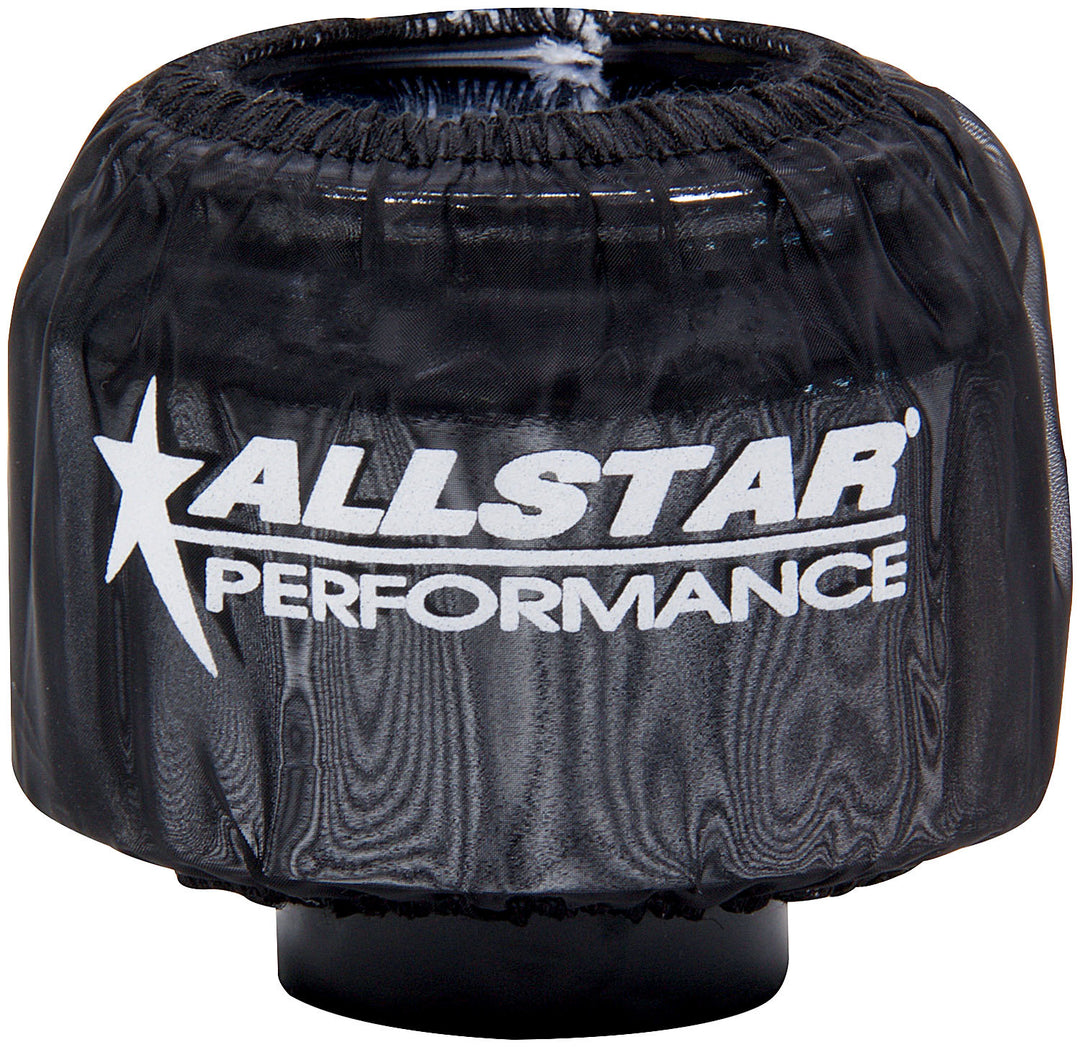 Allstar Breather Wrap Pre Filter Round 3" Diameter 2.5" Tall Logo Polyester Black Shielded ALL26228