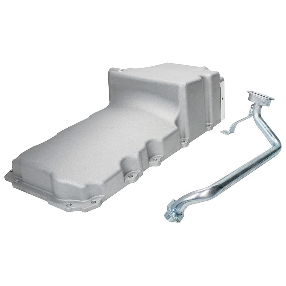 Allstar Engine Oil Pan Rear Sump 6 qt Stock Depth Aluminum Natural GM LS-Series Kit ALL26240