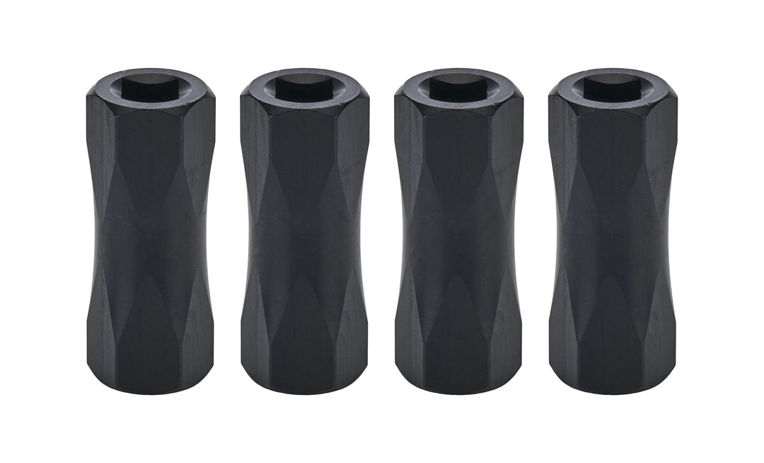 Allstar Nut 5/16"-24 Thread 1/4" Square Ratchet Drive Aluminum Black Anodized Set of 4 ALL26326